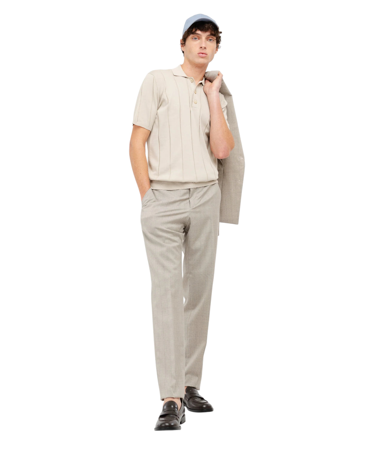 Polo Uomo in Cotone Crepe Costa Piatta Manuel Ritz