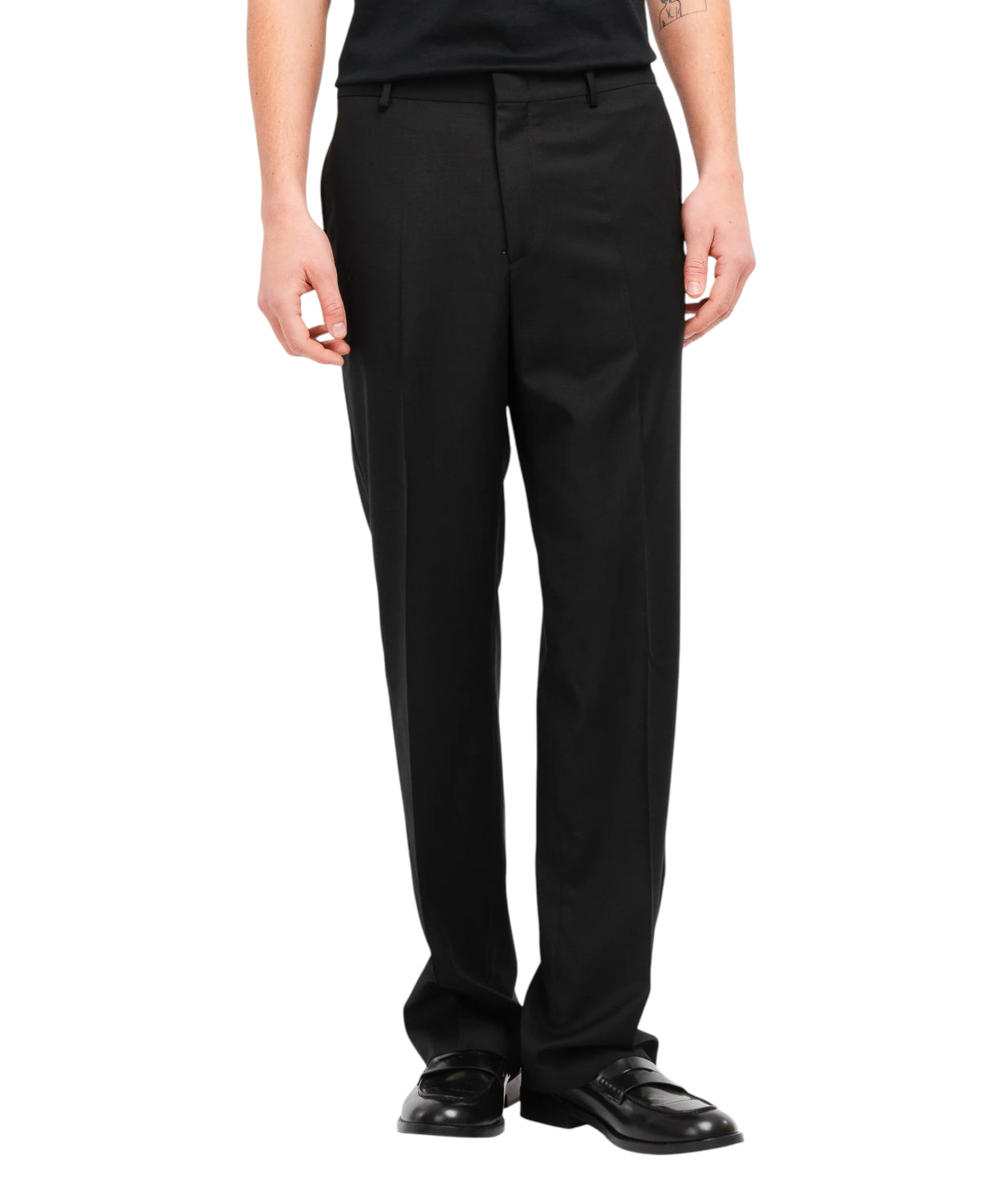 Pantalone Chino Uomo Relaxed Fit in Lana Stretch