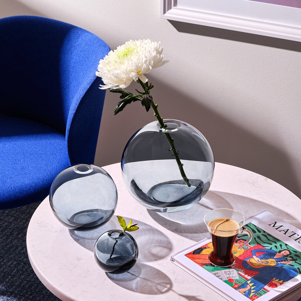 Mars Vase Small Steel Blue-NUDE EU-Vasi-Vittorio Citro Boutique