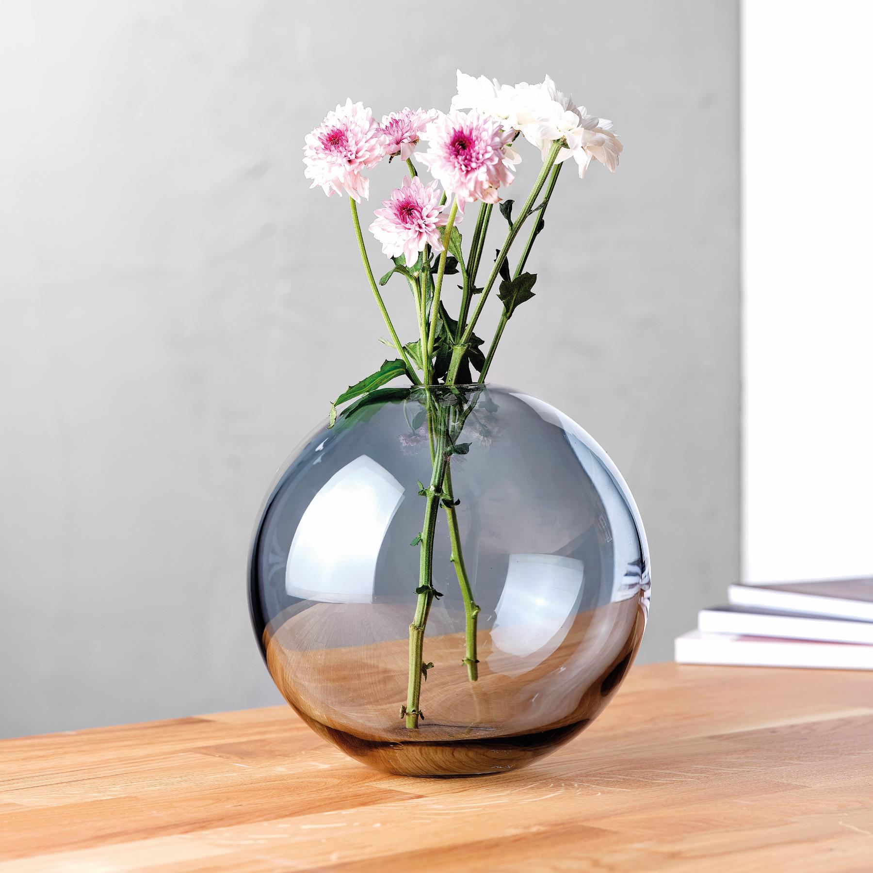 Mars Vase Large Steel Blue-NUDE EU-Vasi-Vittorio Citro Boutique