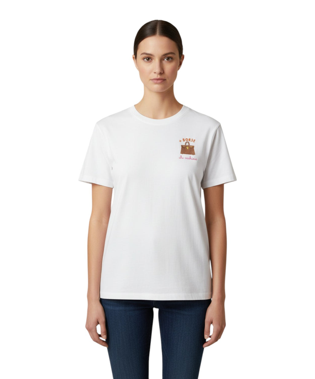 T-shirt Emilie MC2 Saint Barth med strassbroderi