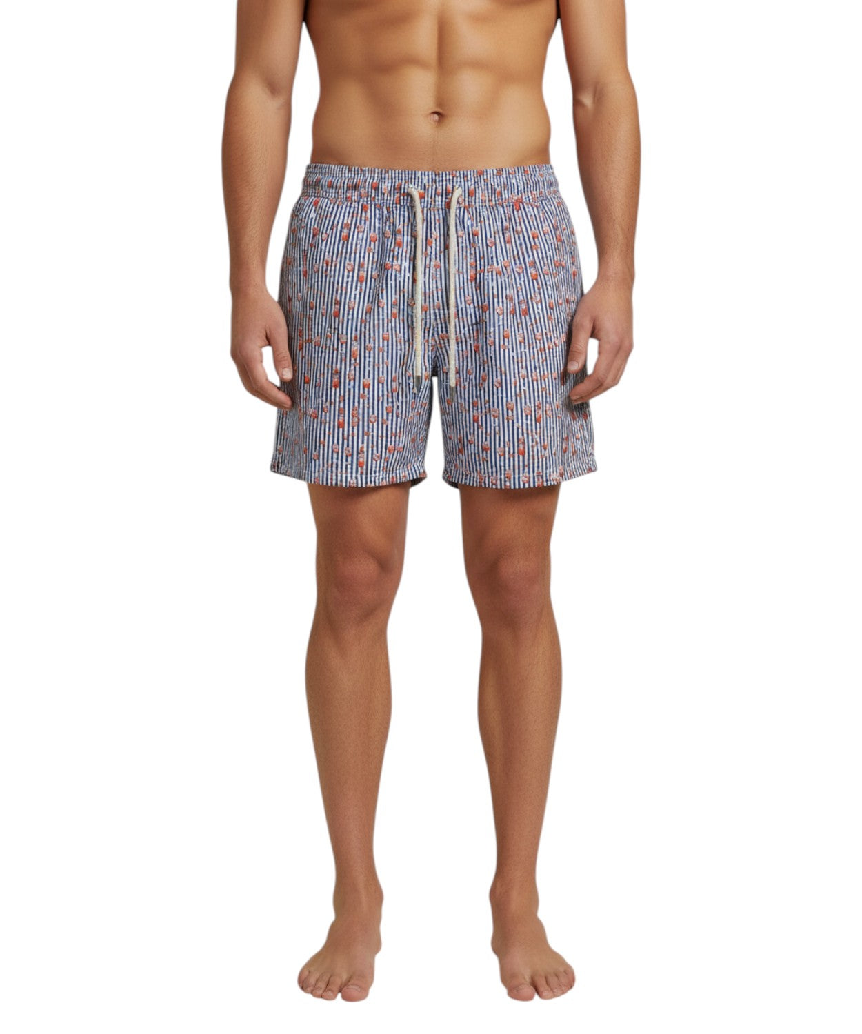 Men's Suit MC2 Saint Barth Ultralight Aperol Print