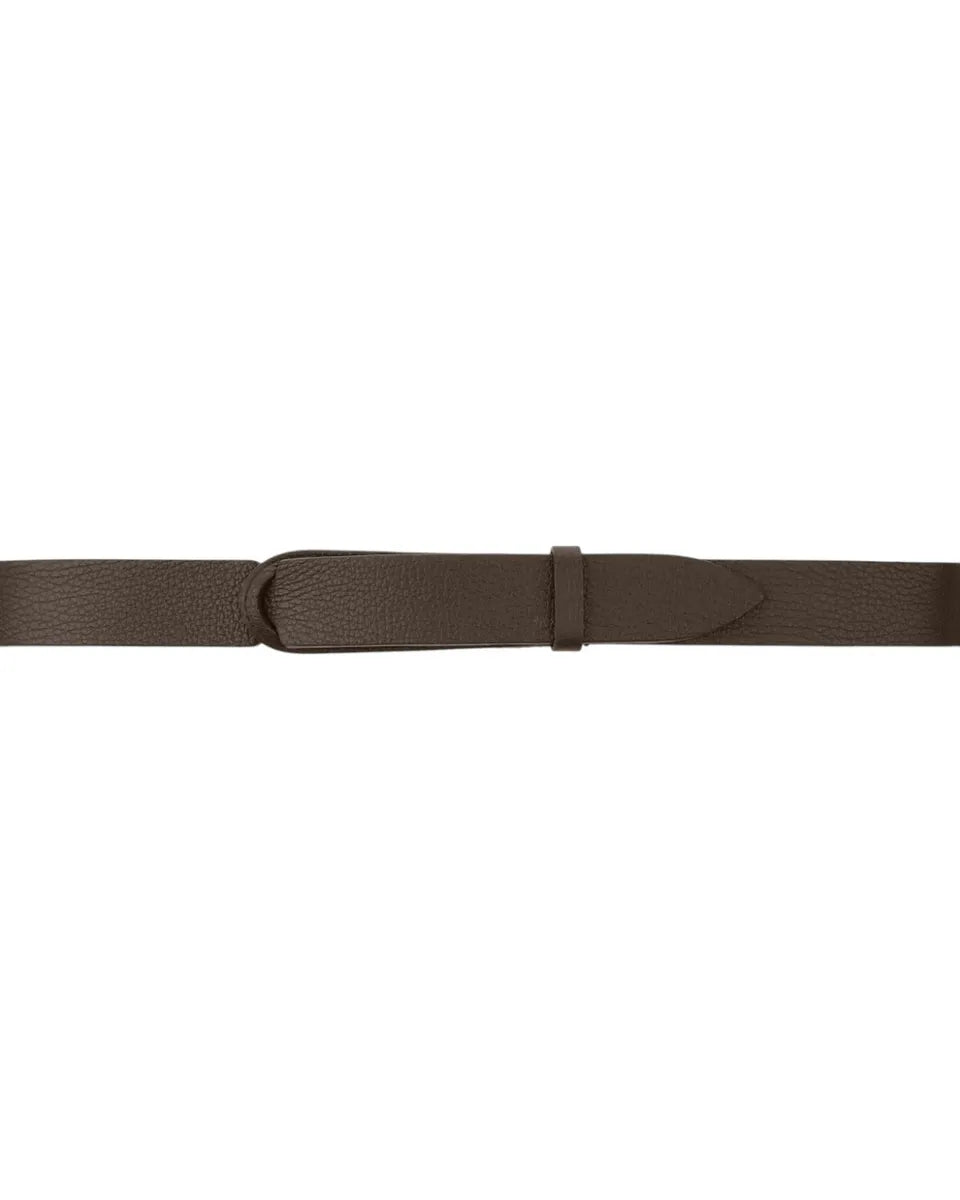 Cintura Nobuckle Micron in pelle martellata senza fibbia-Orciani-Cinture-Vittorio Citro Boutique
