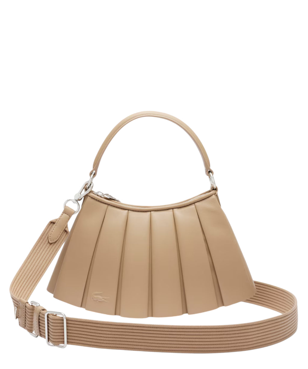 Lacoste Lenglen Small Leather Hobo Bag
