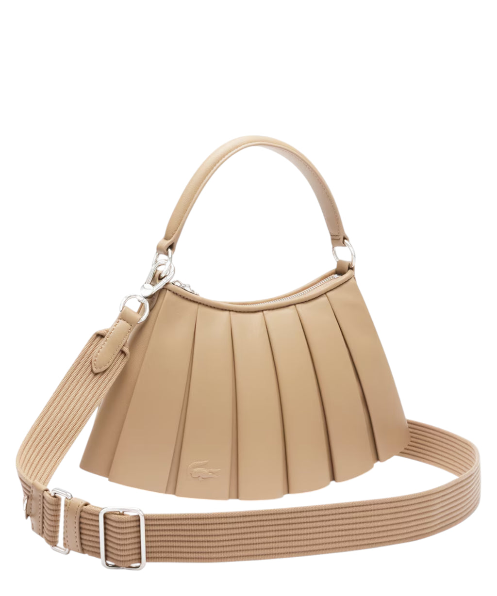 Lacoste Lenglen Small Leather Hobo Bag