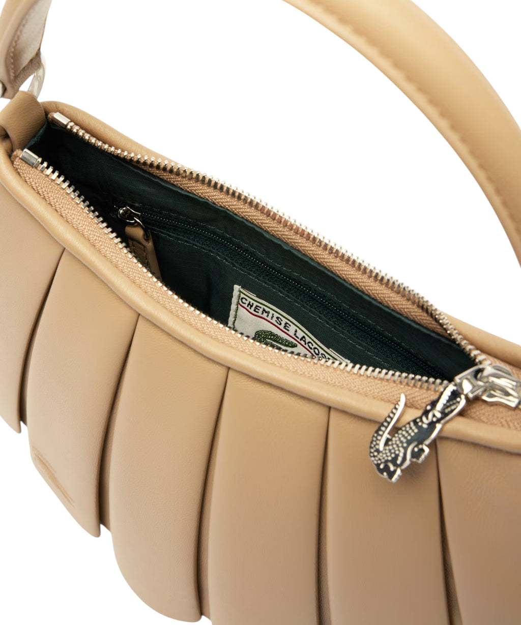 Lacoste Lenglen Small Leather Hobo Bag