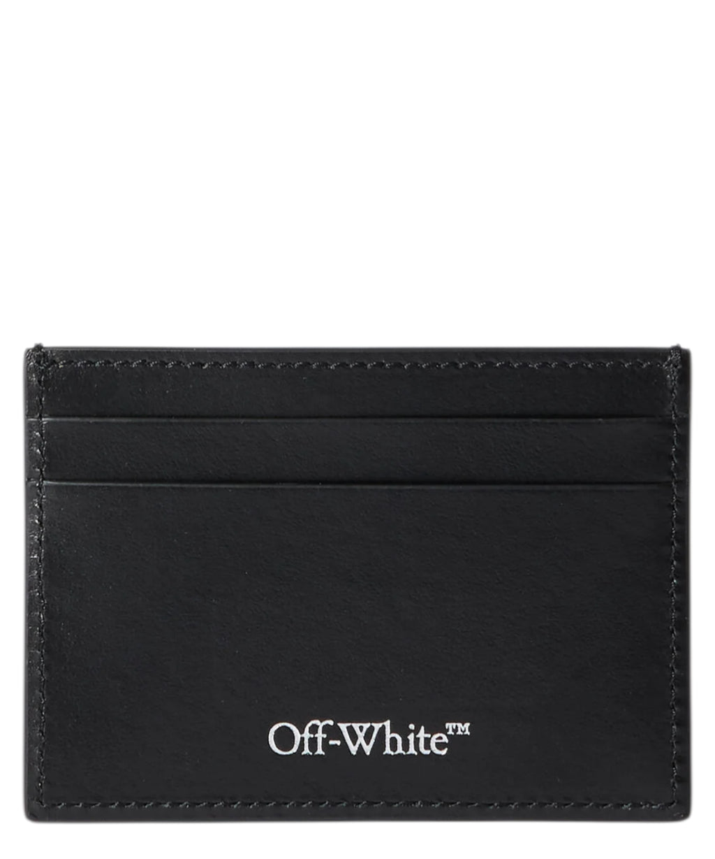 Bookish Off-White Leather Card Holder