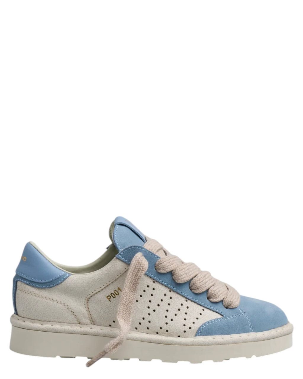 Women's Panchic P001 sneakers in ivory and light blue suede