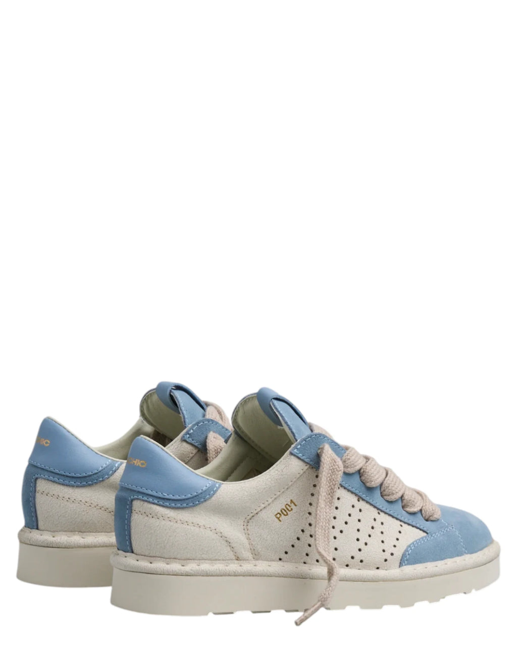 Women's Panchic P001 sneakers in ivory and light blue suede