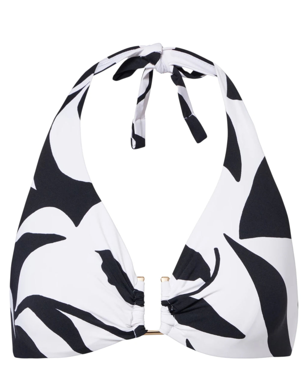 Top bikini Max Mara Avena - nadruk kwiatowy i fiszbiny