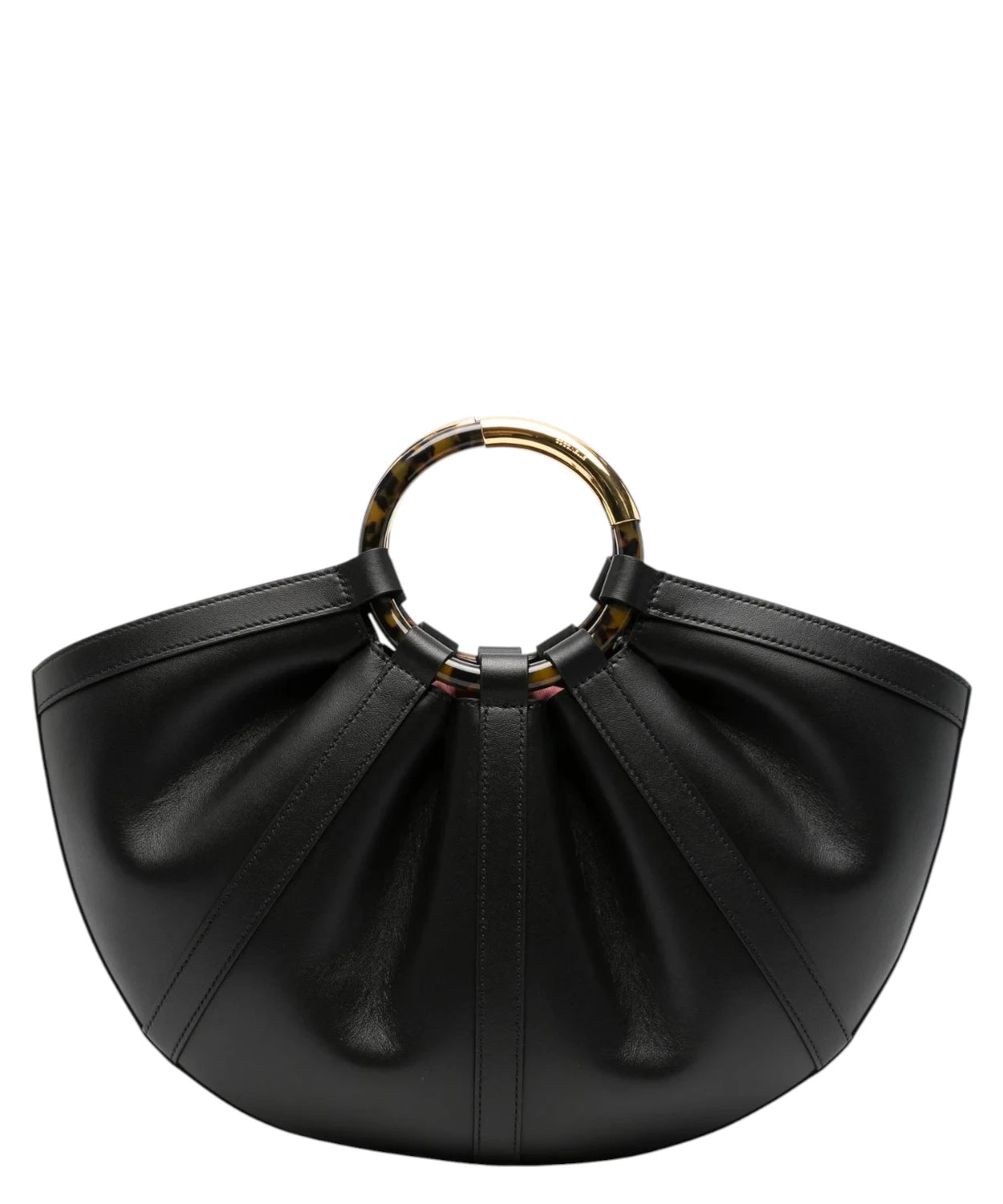 Borsa Coccinelle Shell Large con Manici Tartaruga in Pelle