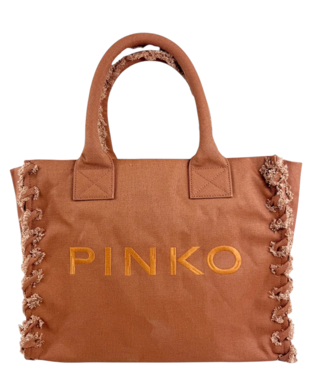 Pinko Beach Medium Shopper Bag in Canvas