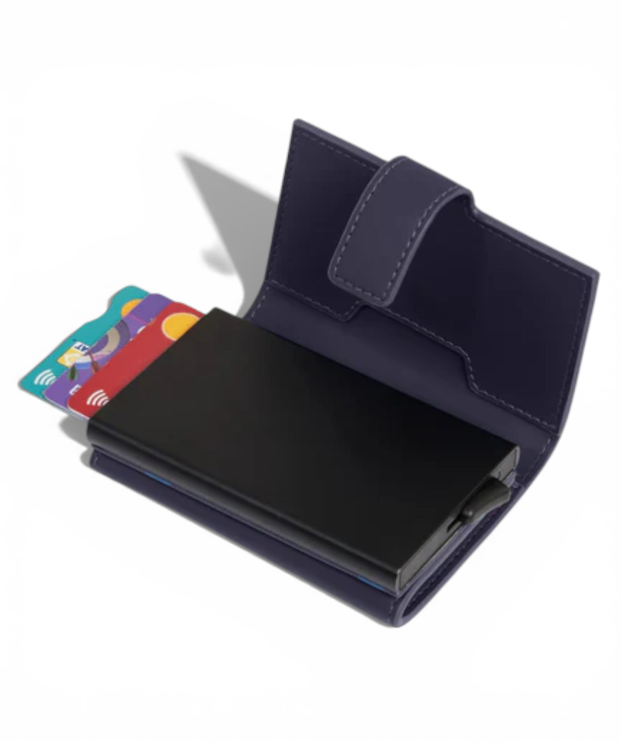 Piquadro Porta Carte Pop-Up Metallo e Tessuto