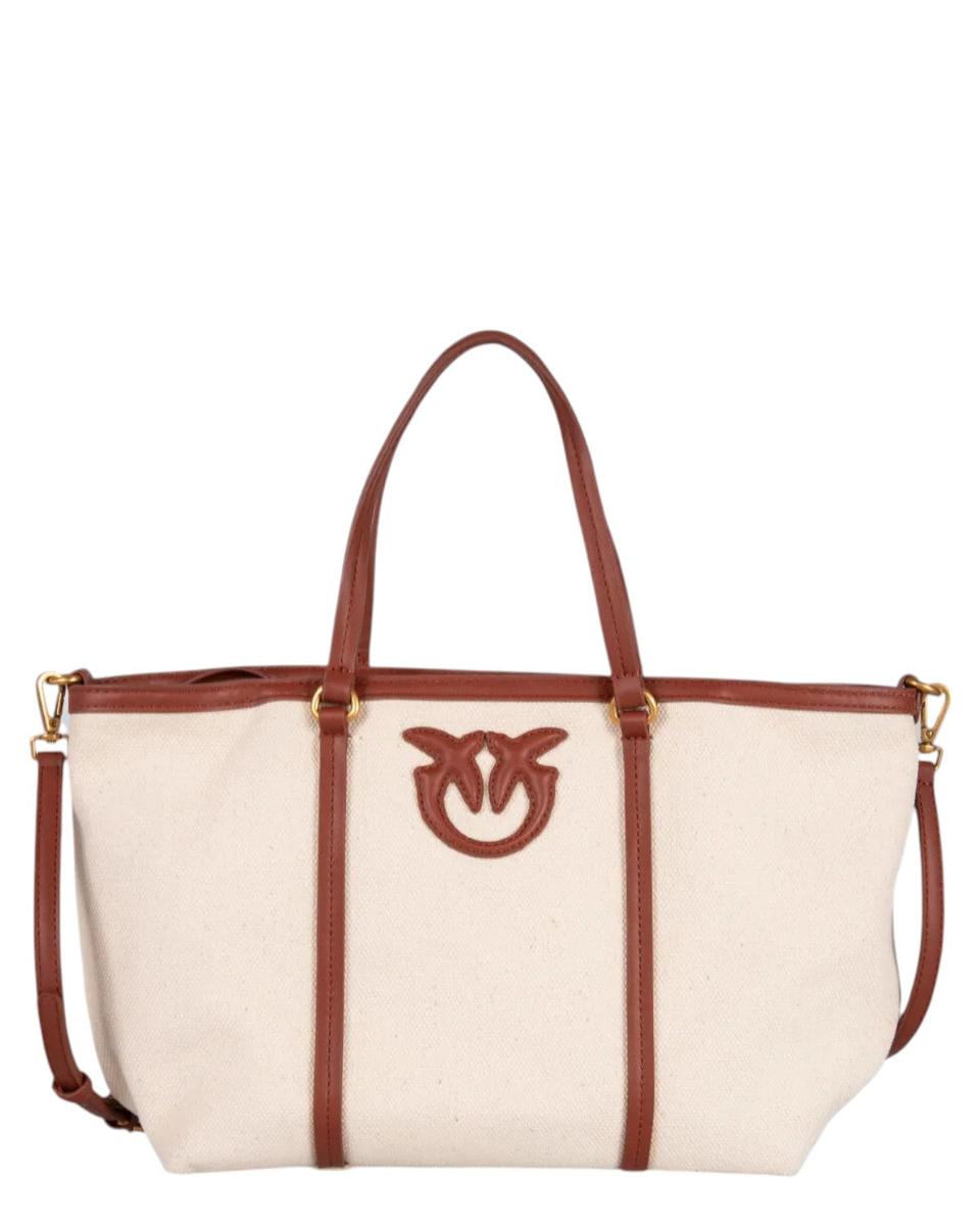 Shopper Miranda in Canvas Riciclato con Pochette Interna-Pinko-Borse a spalla-Vittorio Citro Boutique
