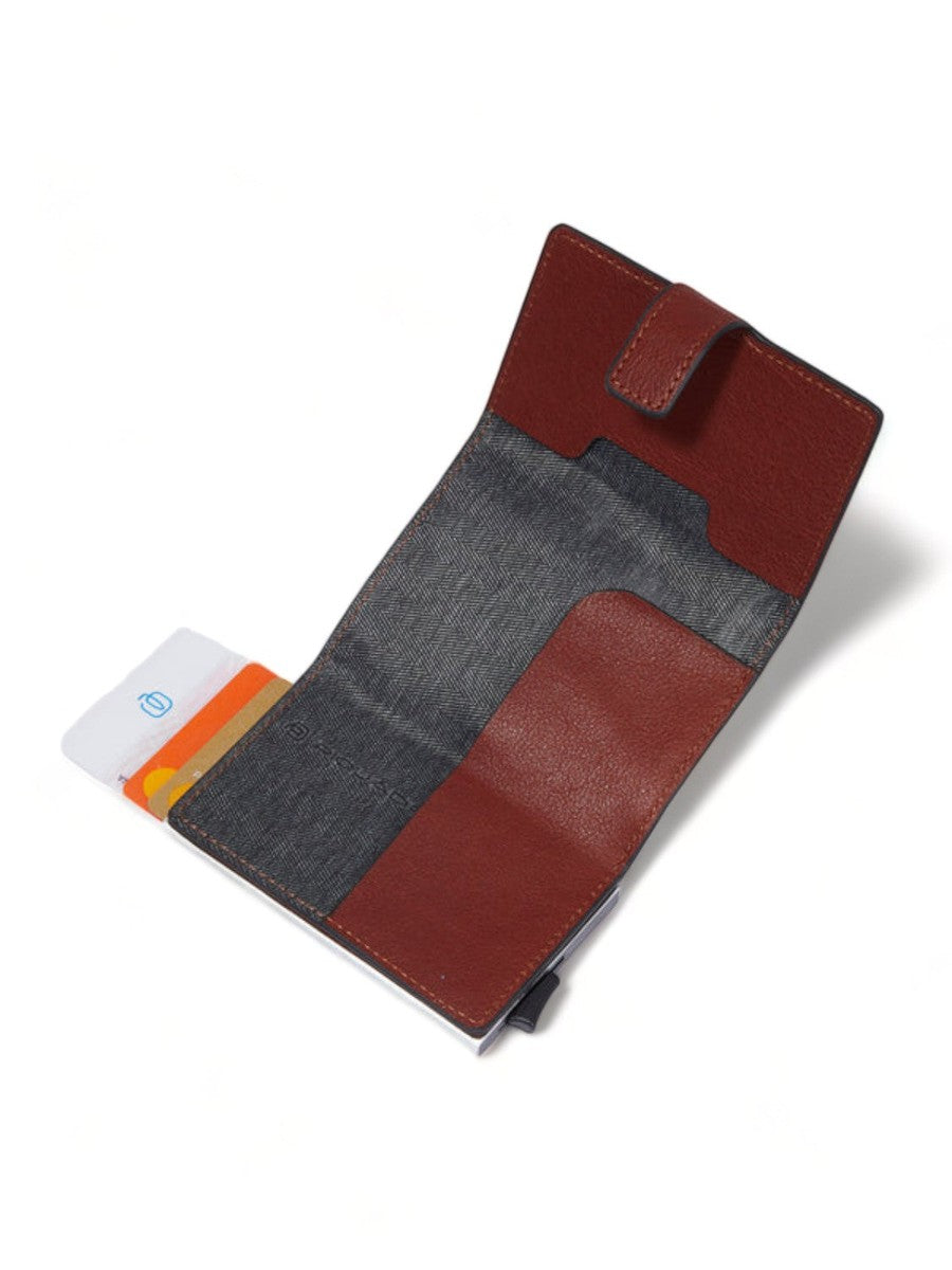 Porta carte di credito in metallo black square-Portafogli-Piquadro-Vittorio Citro Boutique
