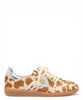 Retro polo sneaker with silver details and horse emblem