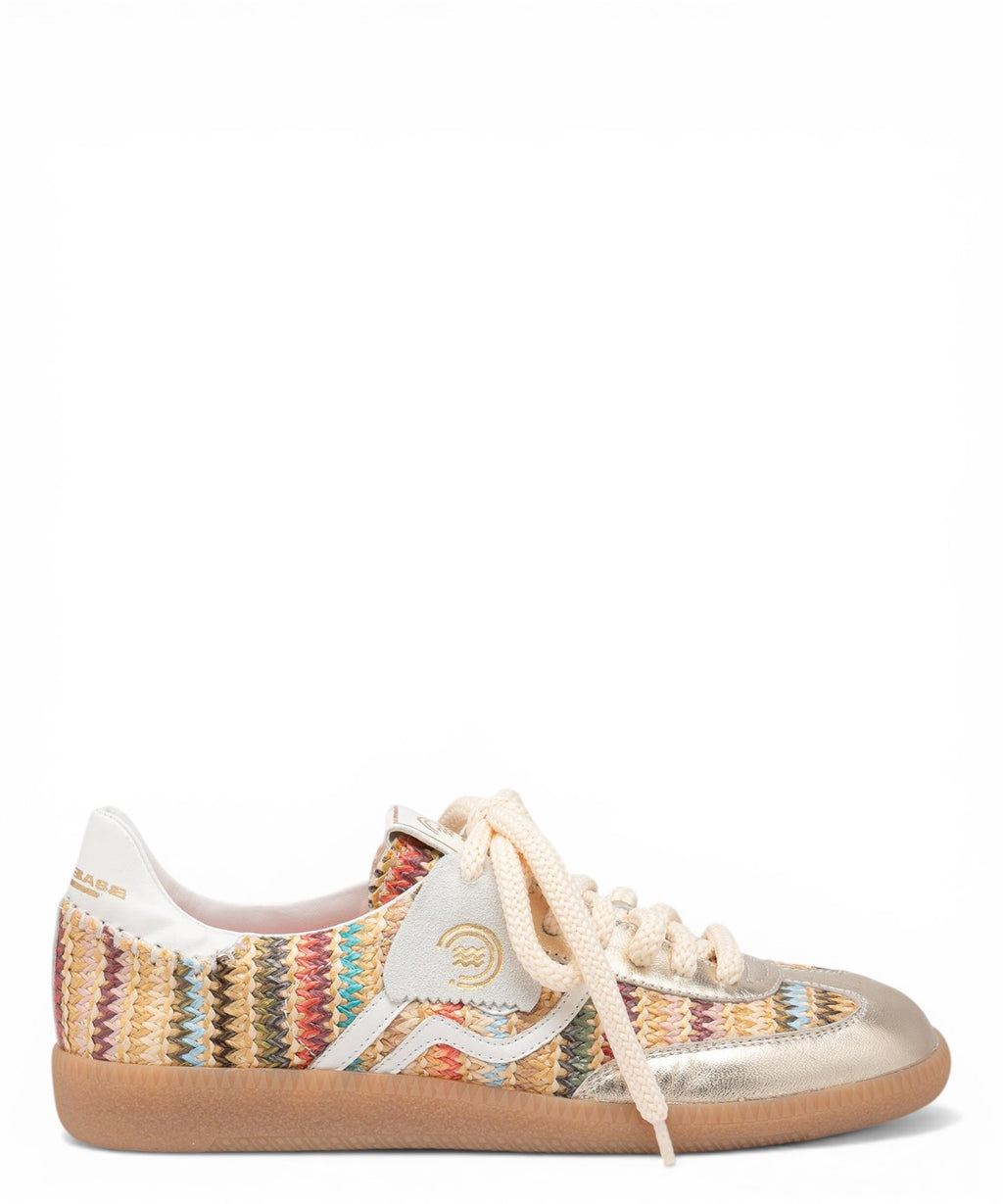 Multicolor boxy polo sneaker with rope laces