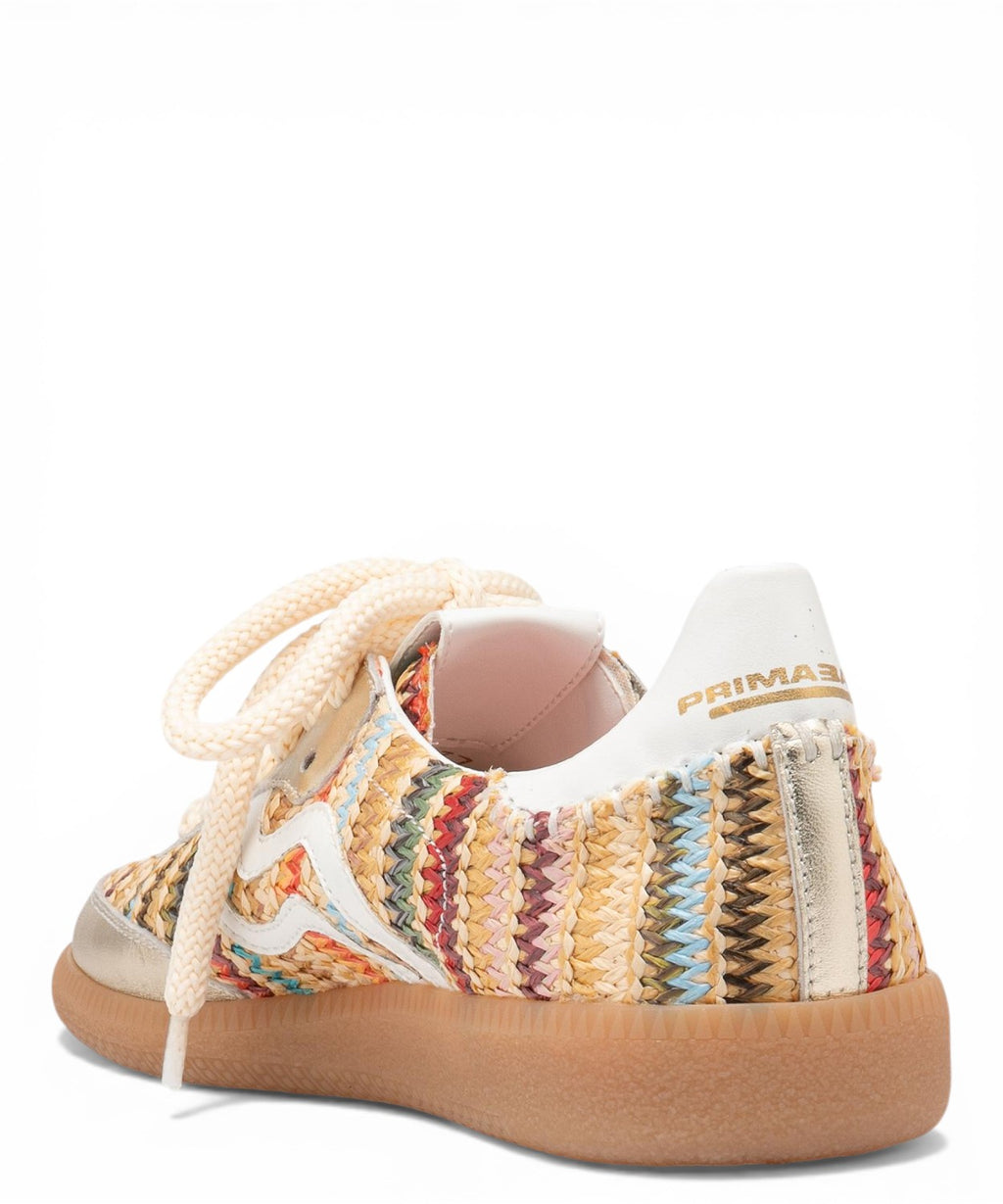 Multicolor boxy polo sneaker with rope laces