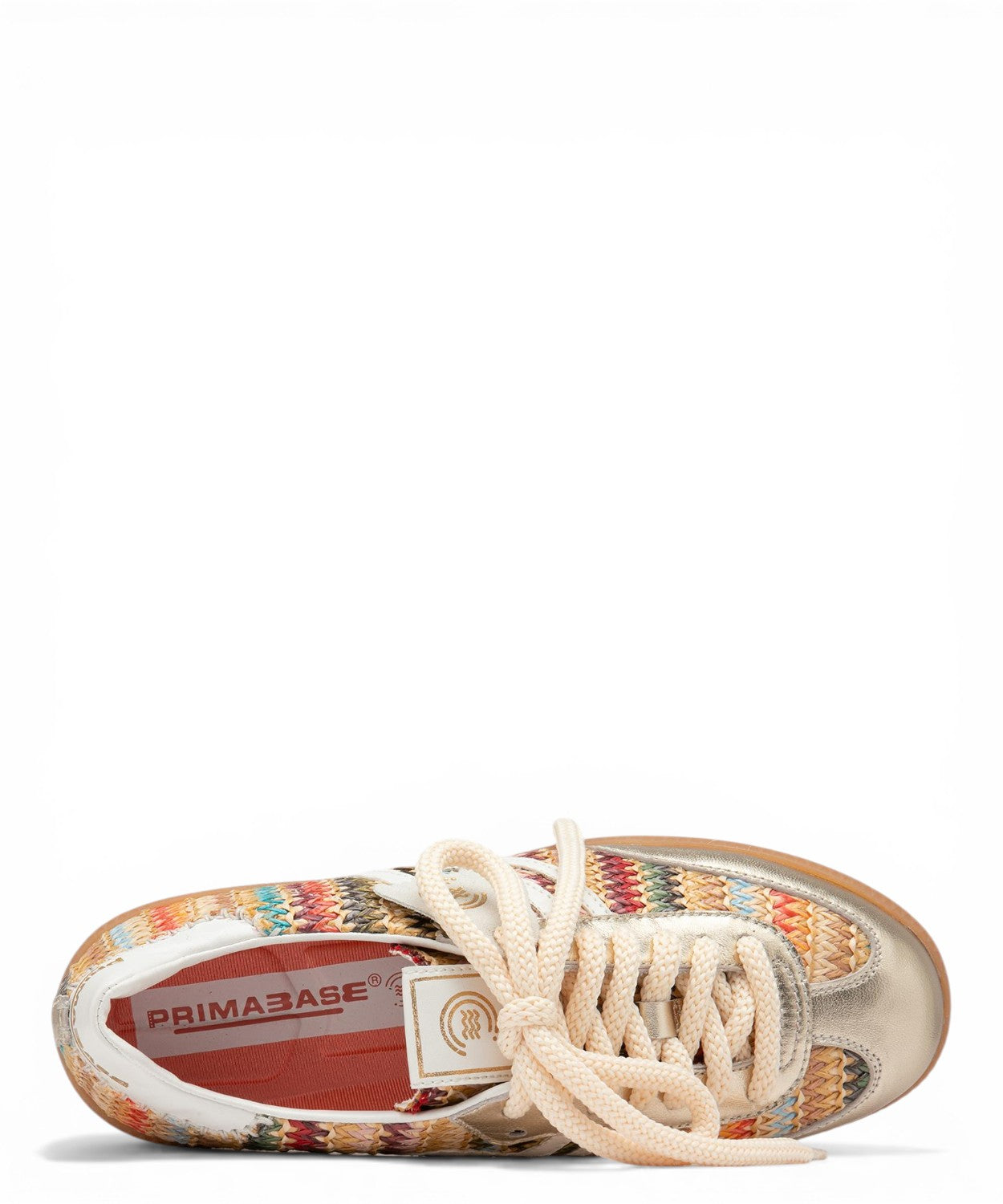 Multicolor boxy polo sneaker with rope laces