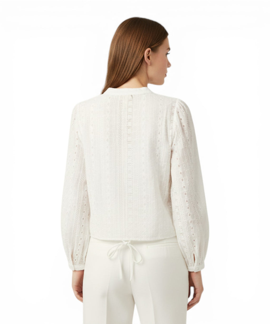 MC2 Saint Barth blouse in sangallo lace with ties