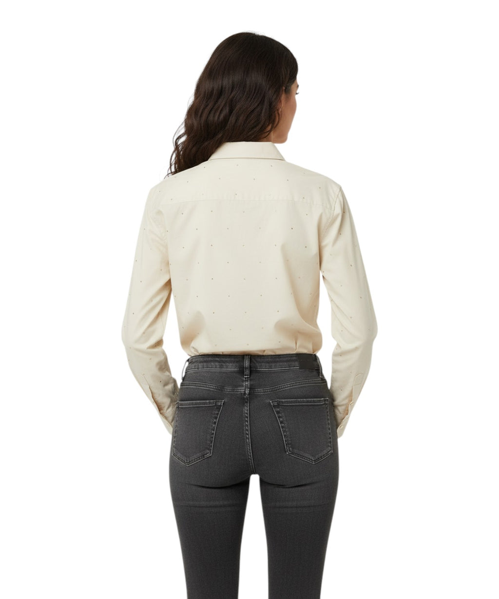 Women's rhinestone shirt Meredith Mc2 Saint Barth