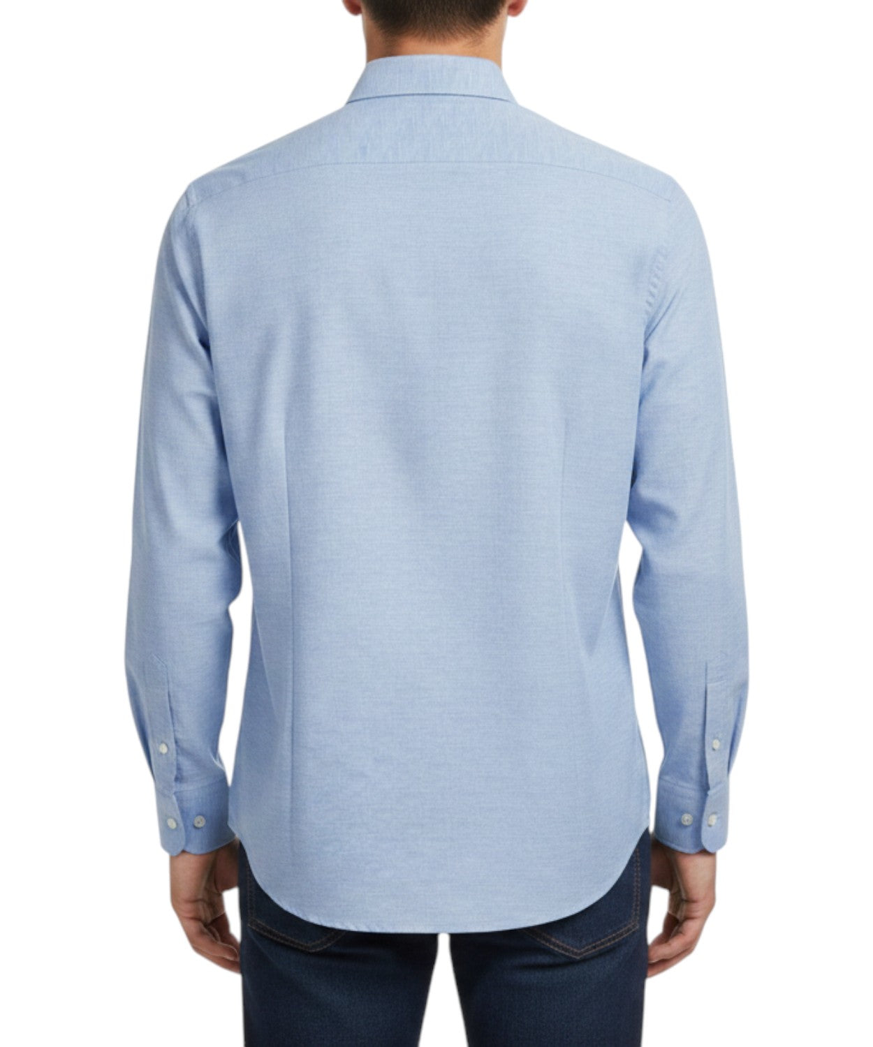 Herreskjorte i nylon stretch med linnedlook