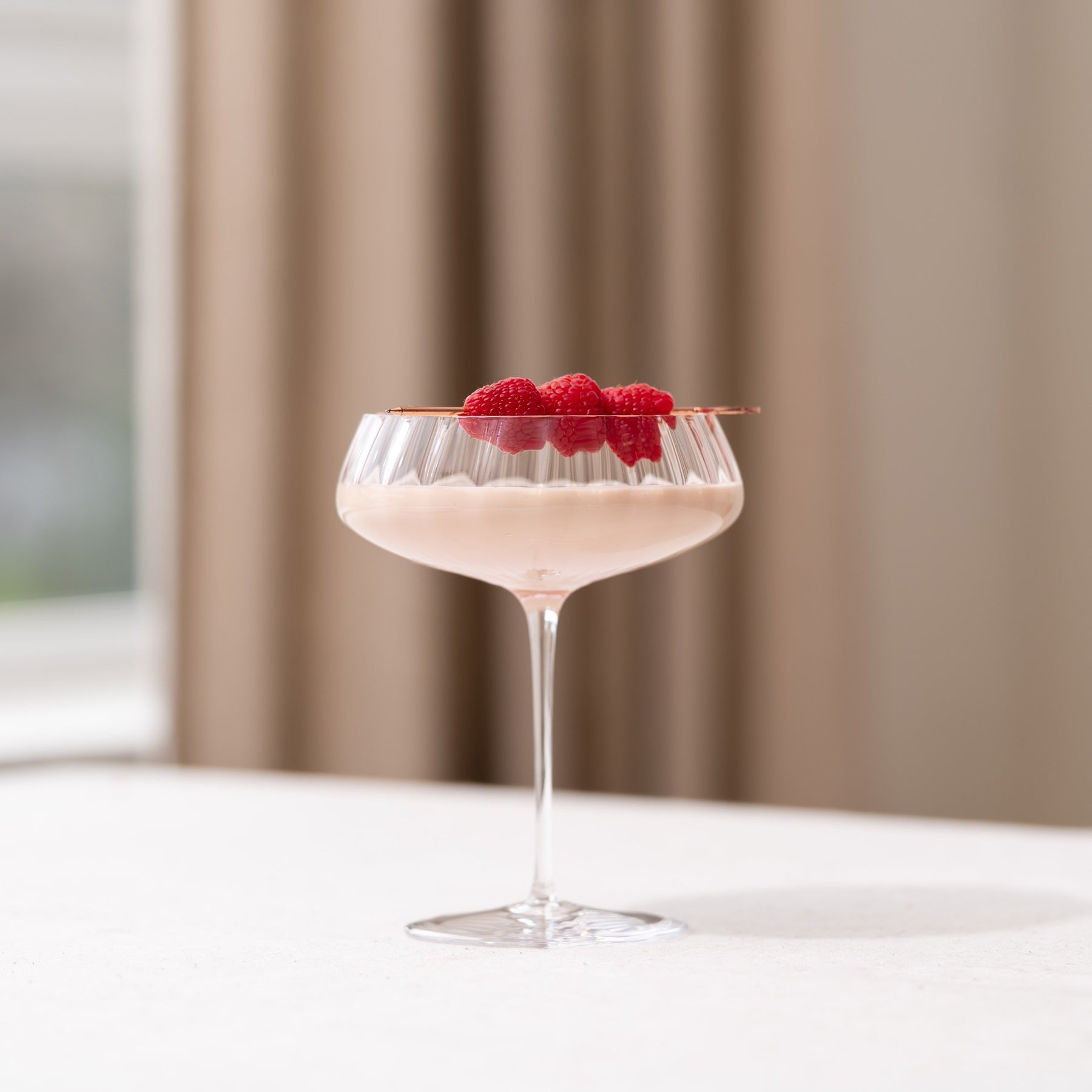 Round Up Dusty Rose Set of 2 Coupe glasses-NUDE EU-Coupe glass-Vittorio Citro Boutique