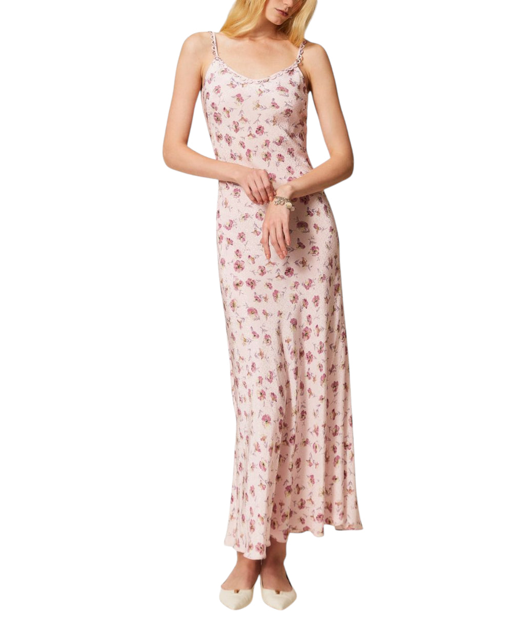TWINSET floral long dress in viscose