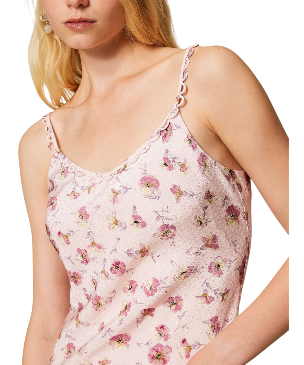 TWINSET floral long dress in viscose