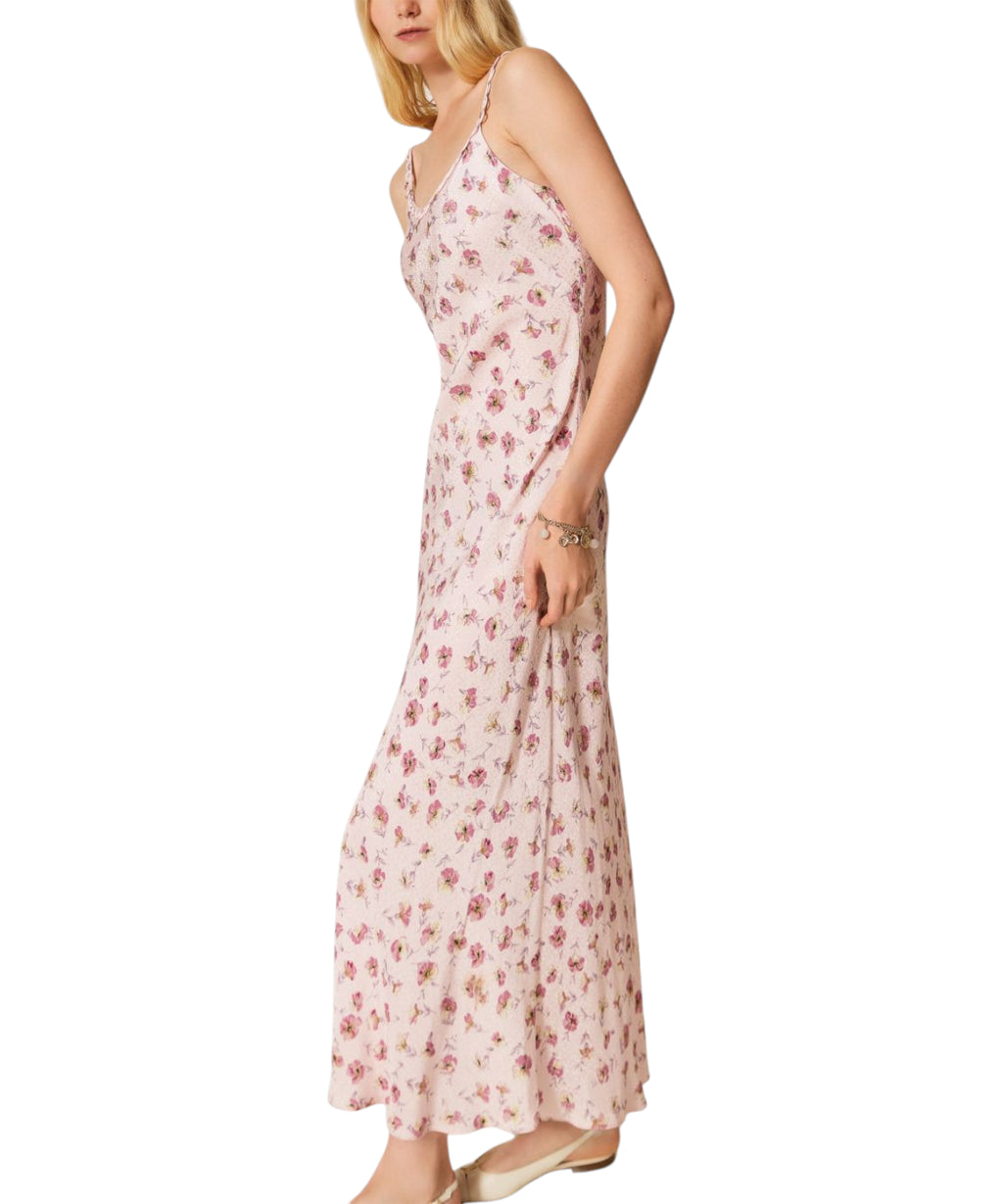 TWINSET floral long dress in viscose