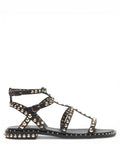 ASH Women's Low-Heeled Leather Sandals with Studs