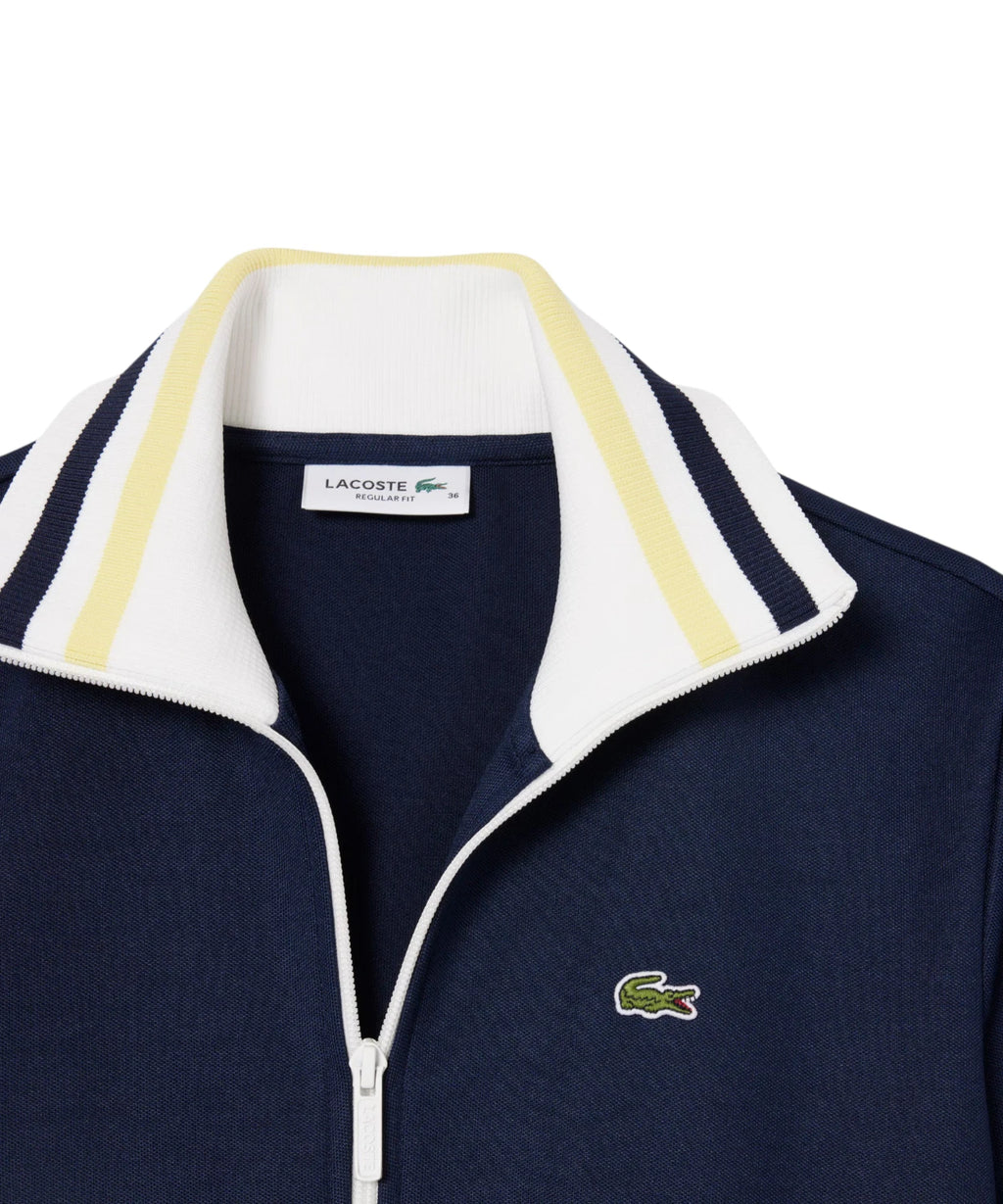Dámská mikina Lacoste na zip z organické bavlny Piqué