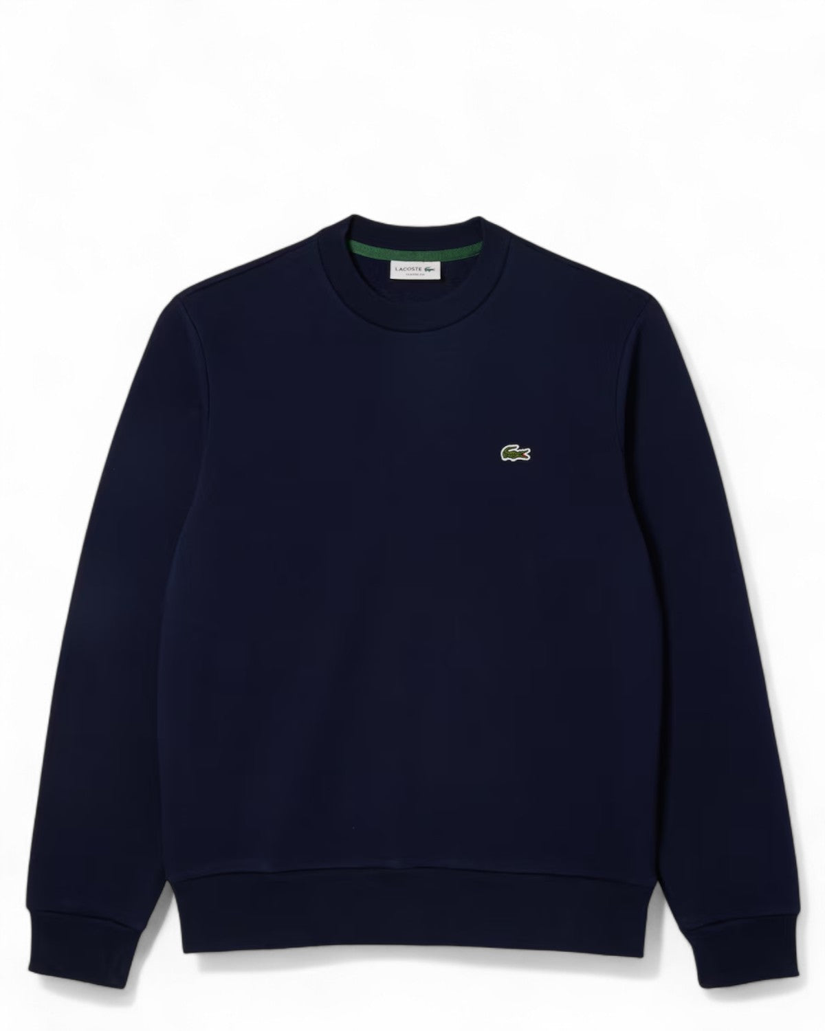 Felpa Girocollo in Pile con Logo Ricamato-LACOSTE-Felpe-Vittorio Citro Boutique