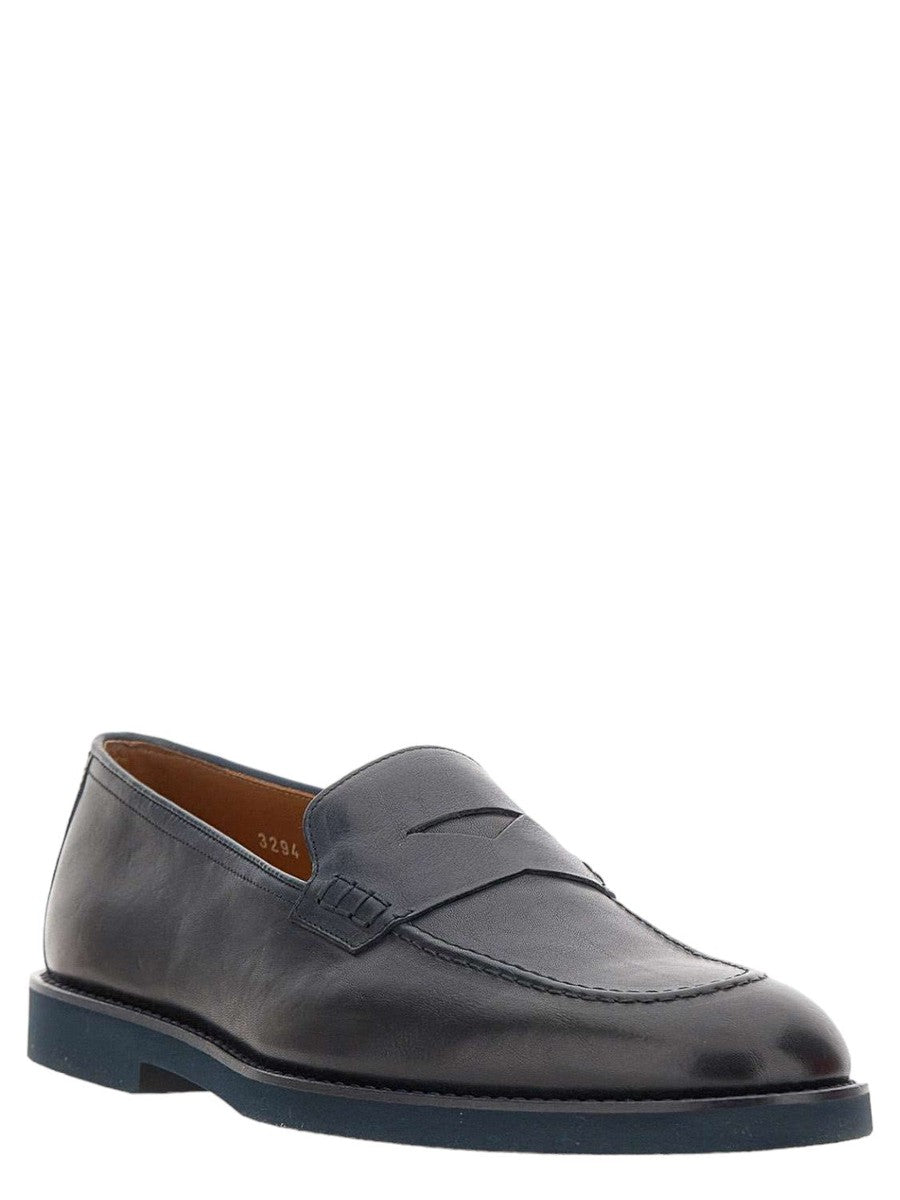 Mocassini Harley in Pelle Blu Notte-Doucal'S-Mocassini-Vittorio Citro Boutique