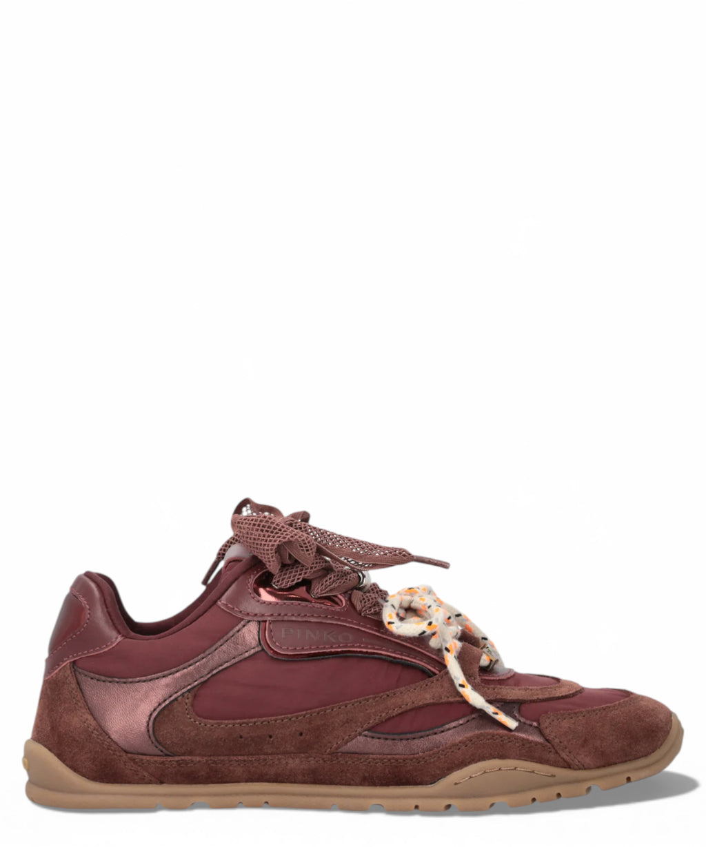 Pinko YULIA 01 sneakers with double laces and appliqués