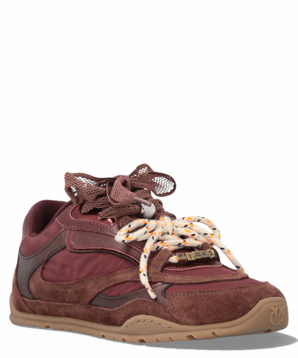 Pinko YULIA 01 sneakers with double laces and appliqués