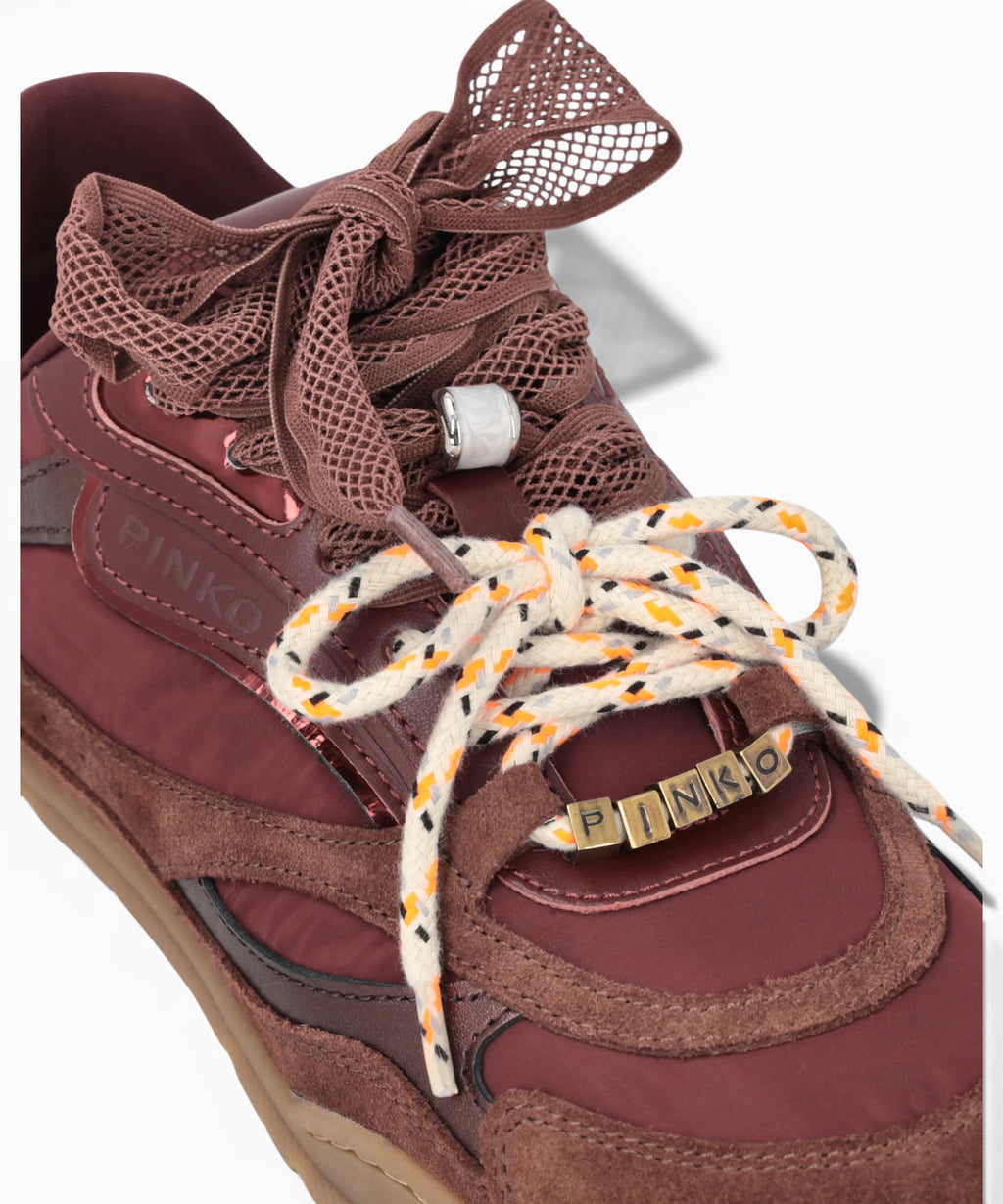 Pinko YULIA 01 sneakers with double laces and appliqués