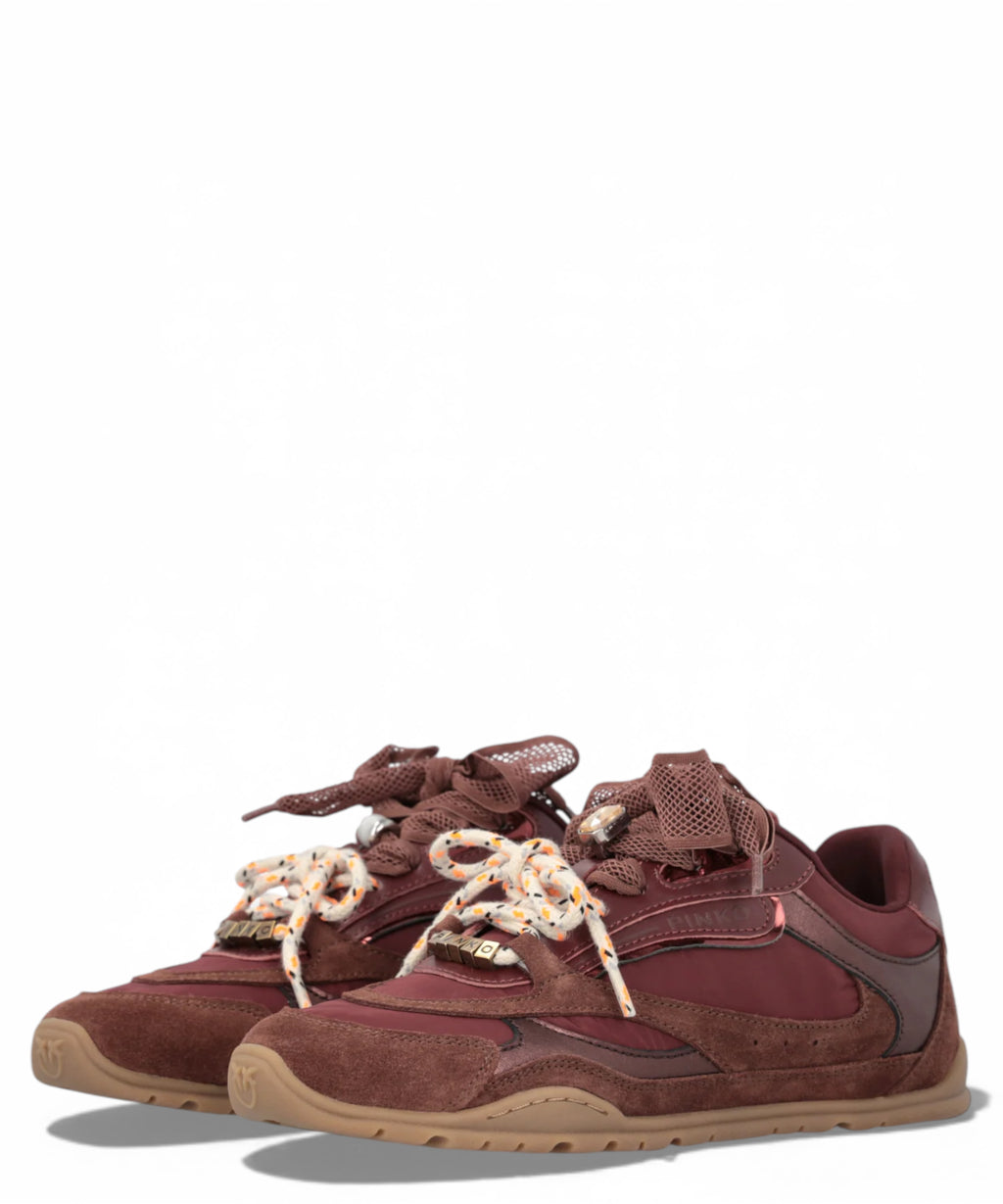 Pinko YULIA 01 sneakers with double laces and appliqués
