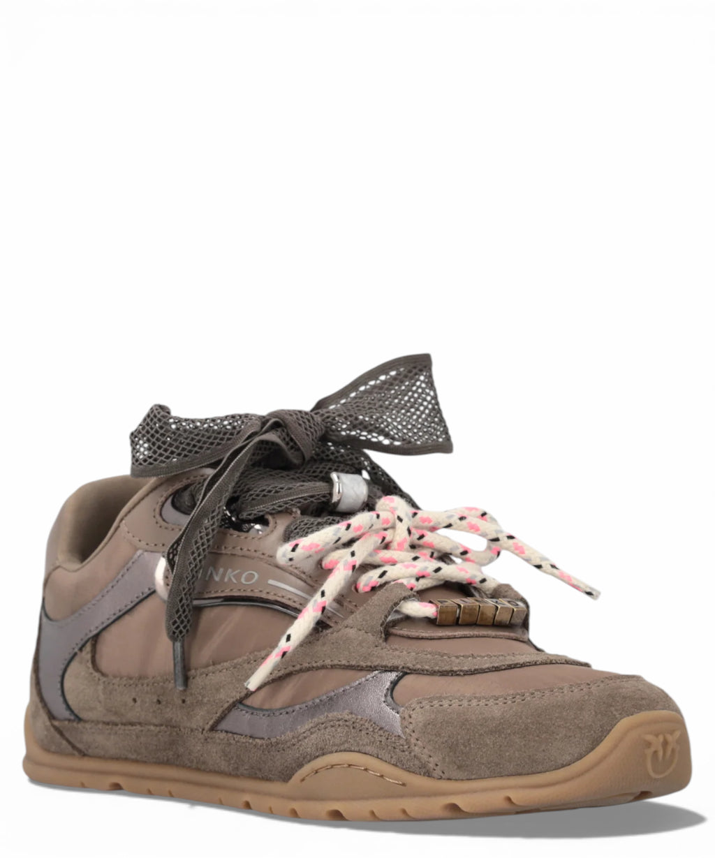 Pinko YULIA 01 sneakers with double laces and appliqués