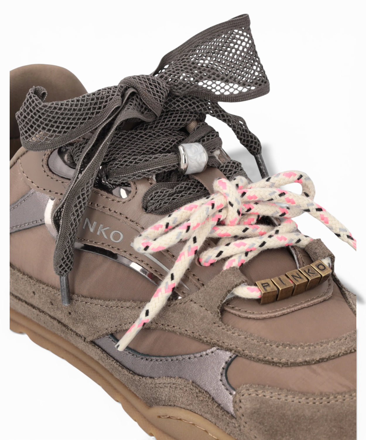 Pinko YULIA 01 sneakers with double laces and appliqués