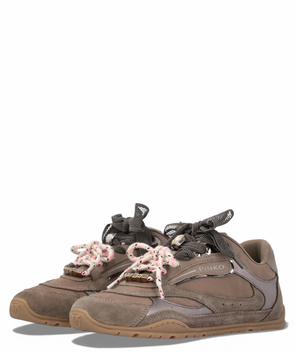 Pinko YULIA 01 sneakers with double laces and appliqués