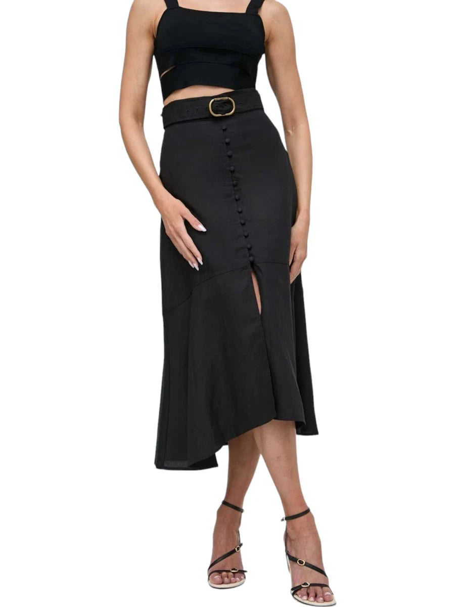 Gonna lunga in tela di misto lino-Gonne-Twinset-Vittorio Citro Boutique