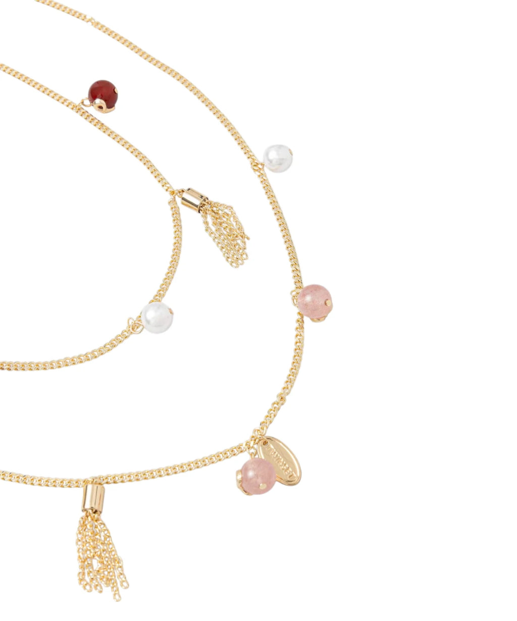 Women's Necklace with Multicolor Pendants and Stones Twinset