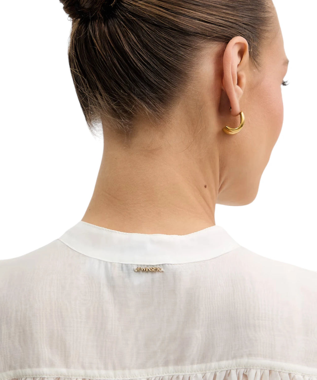 Camisa Twinset para mujer en lyocell transparente