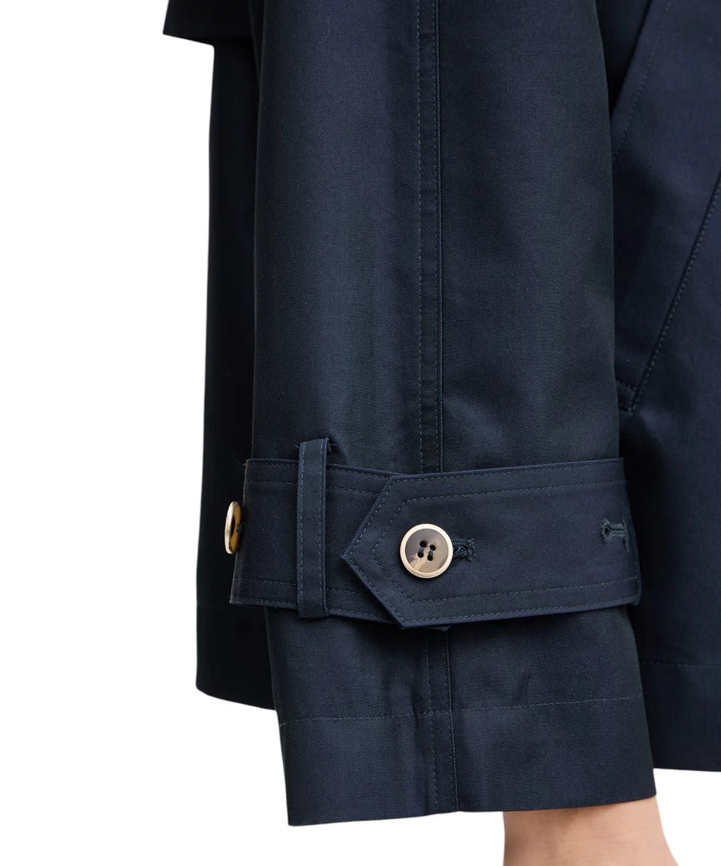 Trench corto Twinset para mujer en algodón elegante