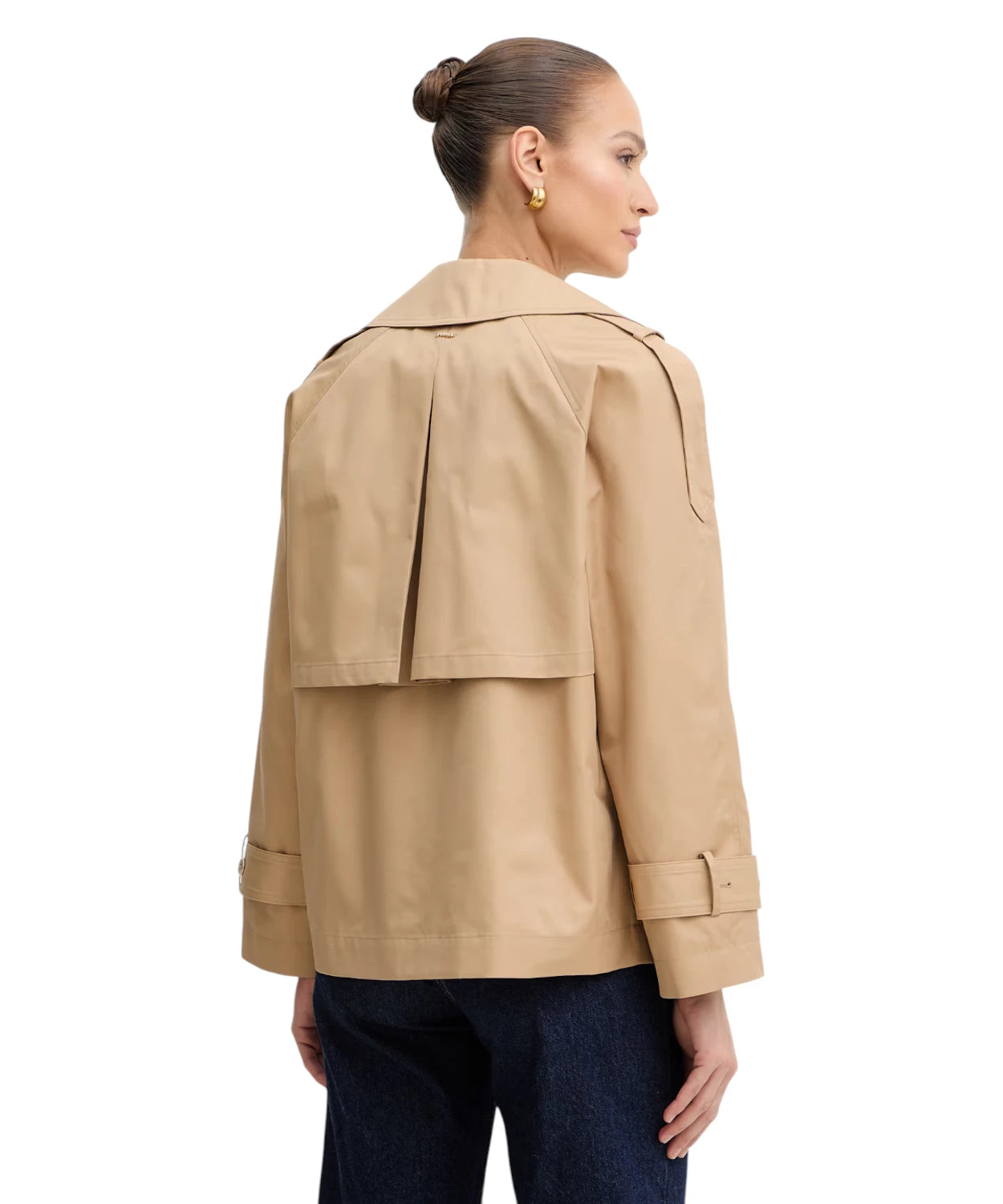 Trench corto Twinset para mujer en algodón elegante