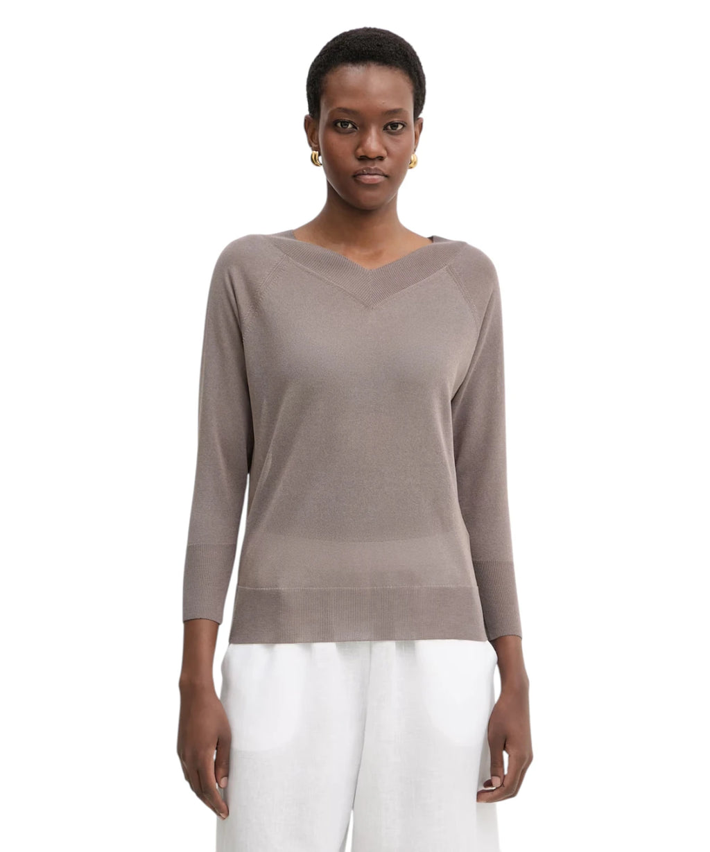 Maglia Marella TUBO met V-hals in viscosemix