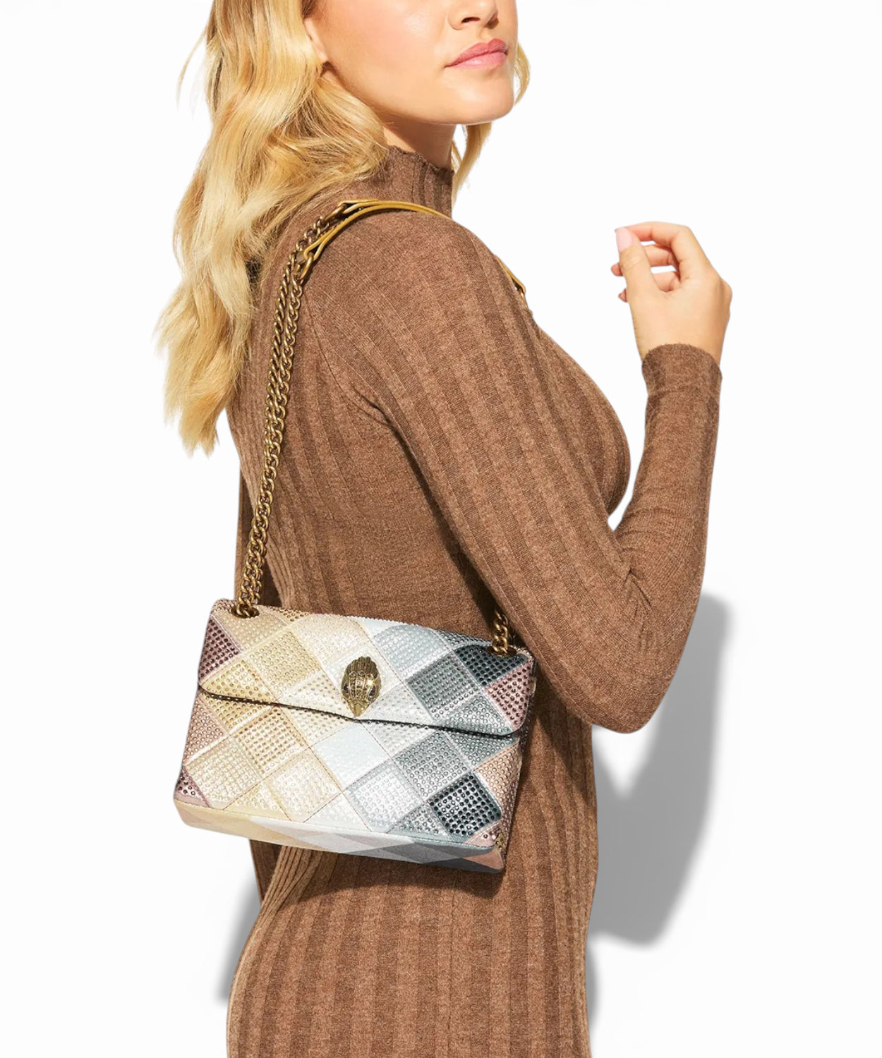 Kurt Geiger Borsa Spalla Kensington con Cristalli