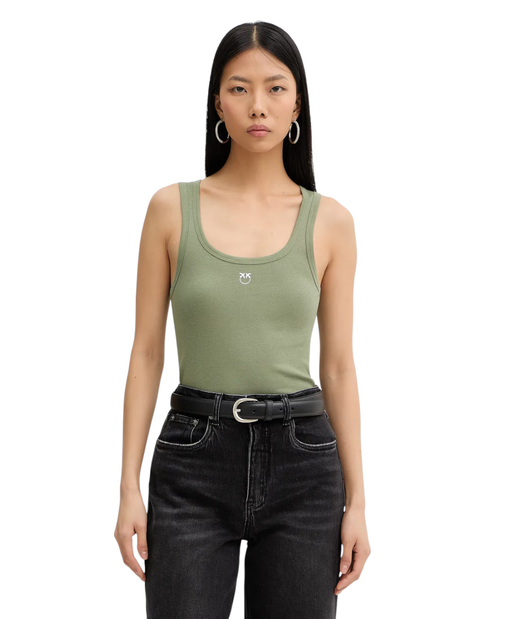 Stretch Cotton Calculator Tank Top