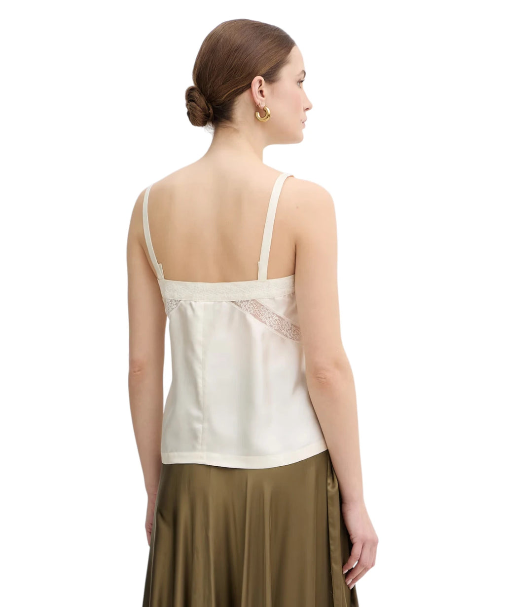 Marella VINO Silk Top with Lace Inserts